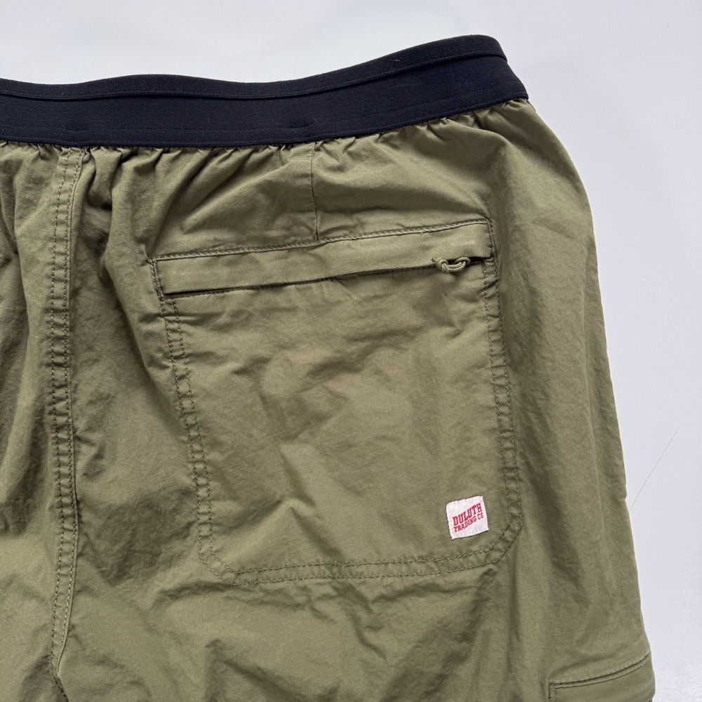 DULUTH TRADING Pull On Elastic Waist Roll Up Pant Mens 40x30 Green Standard Fit - Picture 9 of 14